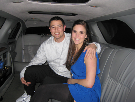 Romantic limo trip for two