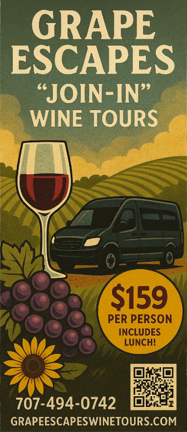 Grape Escapes, Join In, Wine Tours, Sonoma, Napa