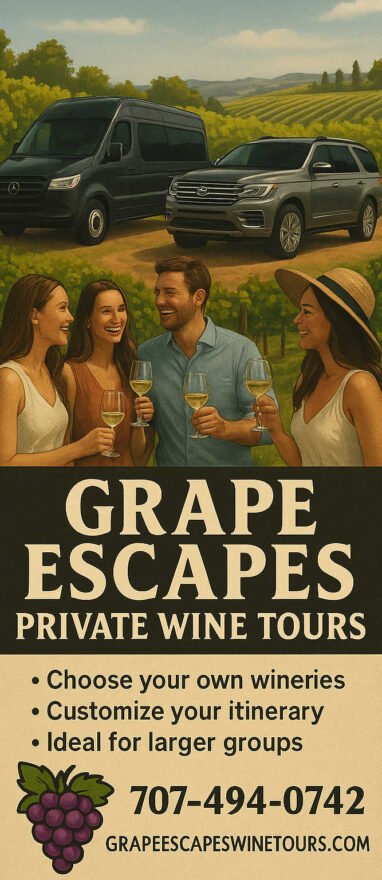 Grape Escapes, Private Wine Tours, Sonoma County, Napa Valley