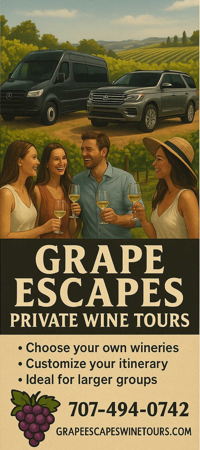 Grape Escapes, Private Wine Tours, Sonoma County, Napa Valley