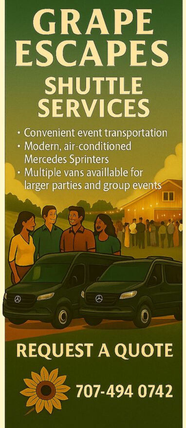 Grape Escapes, Wine Country, Shuttle Service, Sonoma County, Napa Valley, Wine Tours